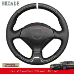 DIY Black Carbon Fiber Leather Car Steering Wheel Cover For Honda Acura RSX Type-S 2005 S2000 2000-2008 Civic Si 2002 2003 2004