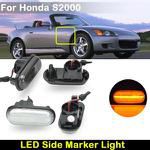 For Honda S2000 2000-2009 clear lens or smoked car front amber LED side marker lamp turn signal light